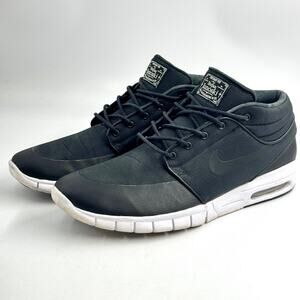 NIKE SB Stefan Janoski Max MENS Size 12 Mid Top Black Skate Shoes 807507-001